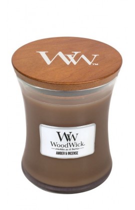 WoodWick Amber & Incense közepes illatgyertya